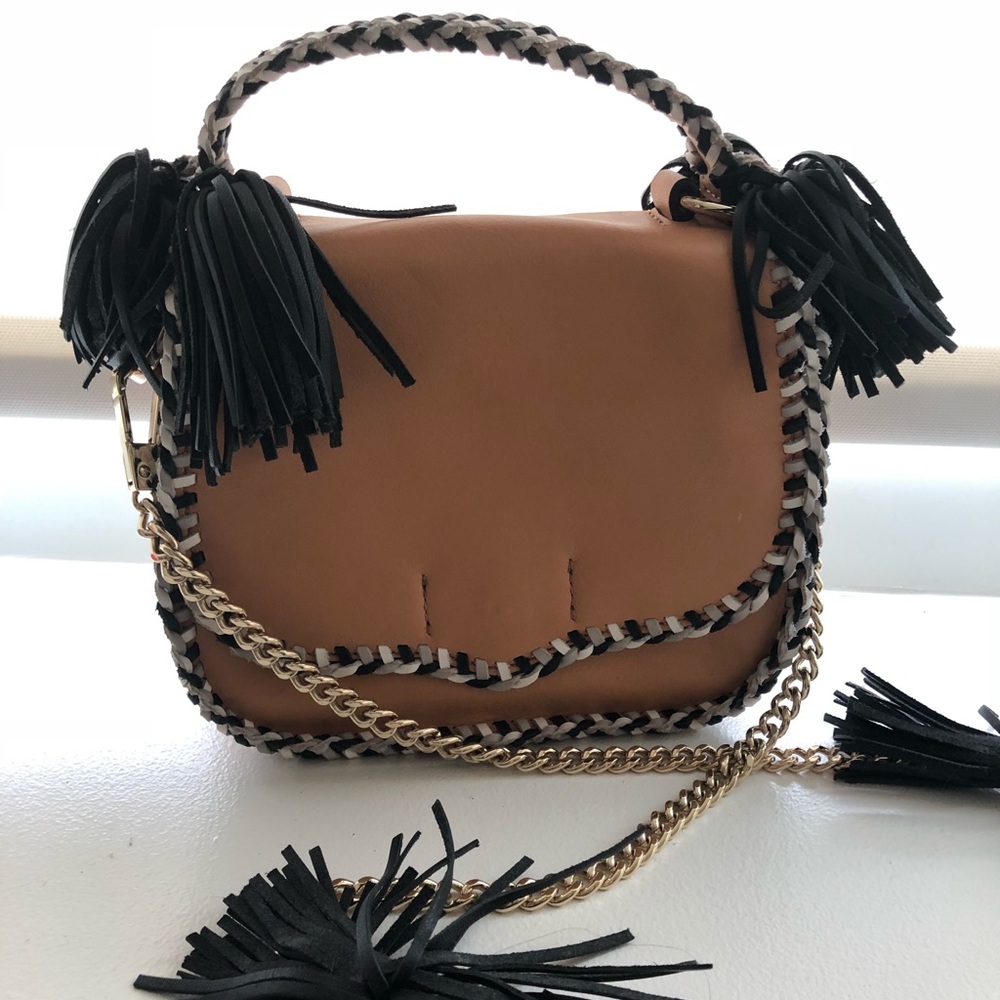 Rebecca Minkoff braided fringed crossbody bag